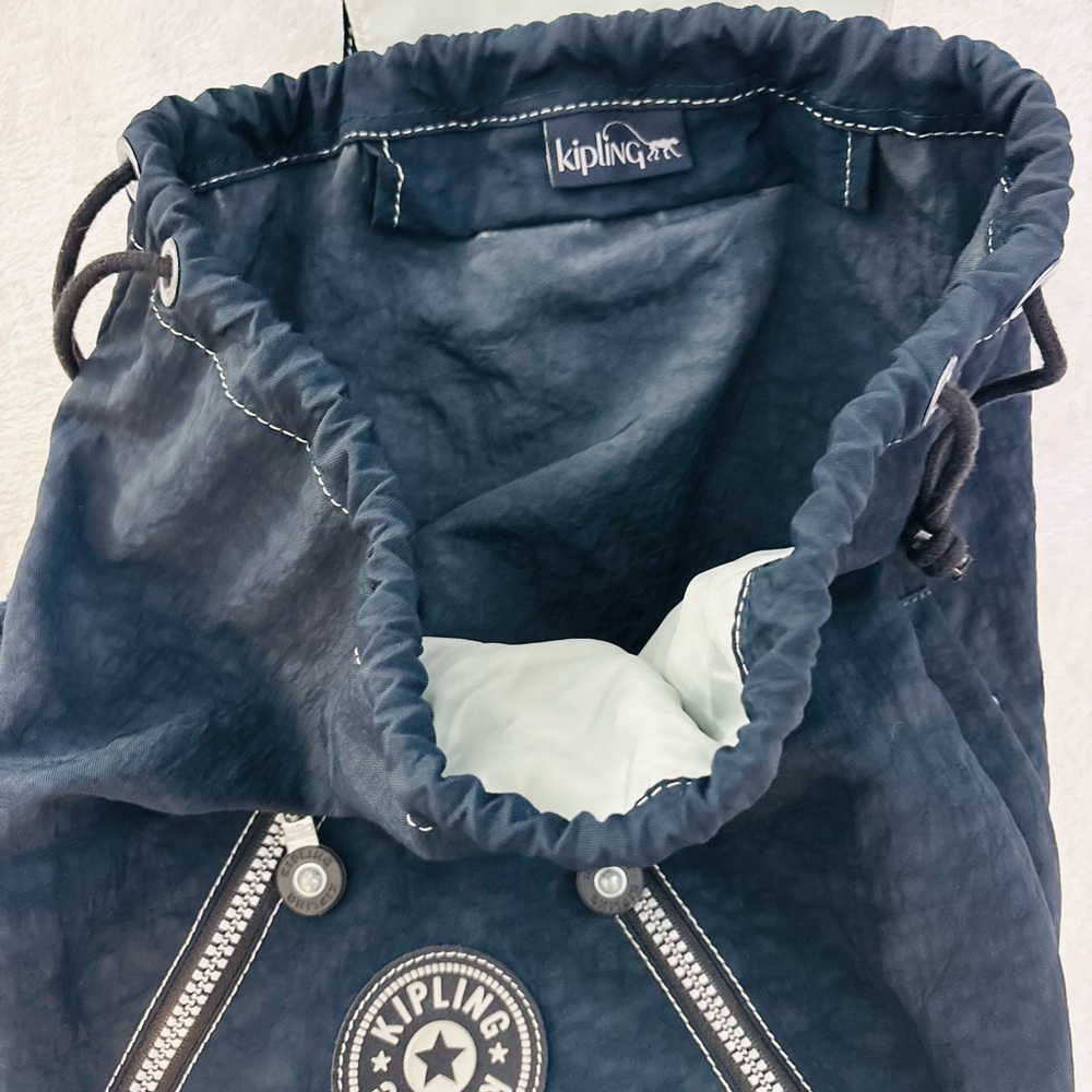 Kipling Dark Blue Backpack with Fun Keychain - image 4